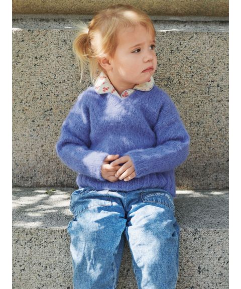 2211-6 Marley V-Hals Genser (Børstet Alpakka Edition)