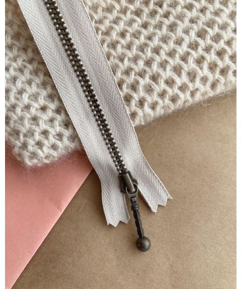 Glidelås PetiteKnit Sand 14cm/4mm